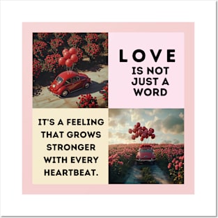 Love is not just a word, valentine's day. Posters and Art